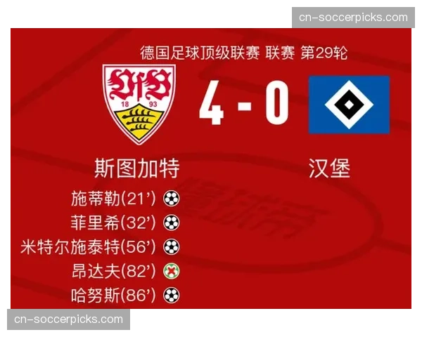 斯图加特4-0大胜汉堡，稳固欧冠资格竞争优势
